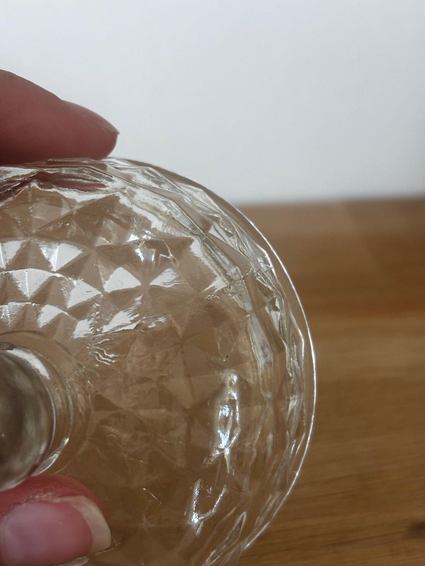 Vintage pretty candy box or cut glass sugar bowl