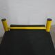 Paire de tabouret de bar italien ajustables jaune laqué et noir