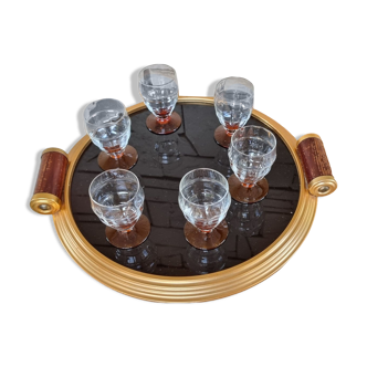 Amber glasses with its top
