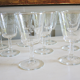 Service of 33 glasses on foot & carafe