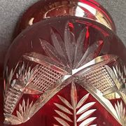 Vase balustre - cristal soufflé taillé