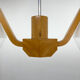 Mid-century Wood & Glass Chandelier by Dřevo Humpolec, 1960's