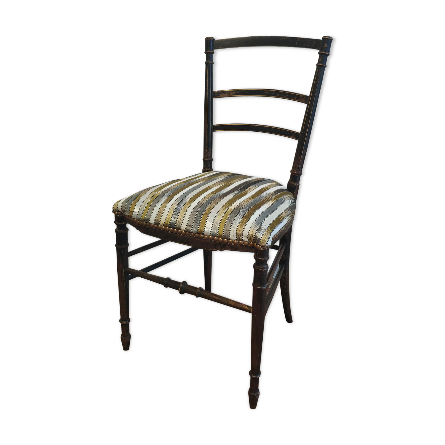 Chaise de chambre Napoléon III bois noirci