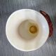 vintage vase glass gradient red yellow relief flower 22cm