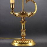 Bronze Gilt Bouillotte Lamp in Directoire Style "Lucien Gau"