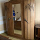 Old art deco solid oak cabinet