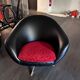 Paire de fauteuils Egg 1960 skai noir