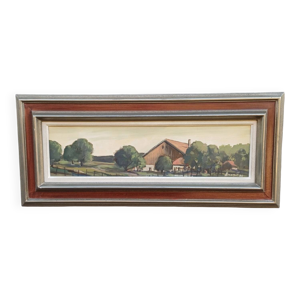 Peinture huile sur toile - chalet