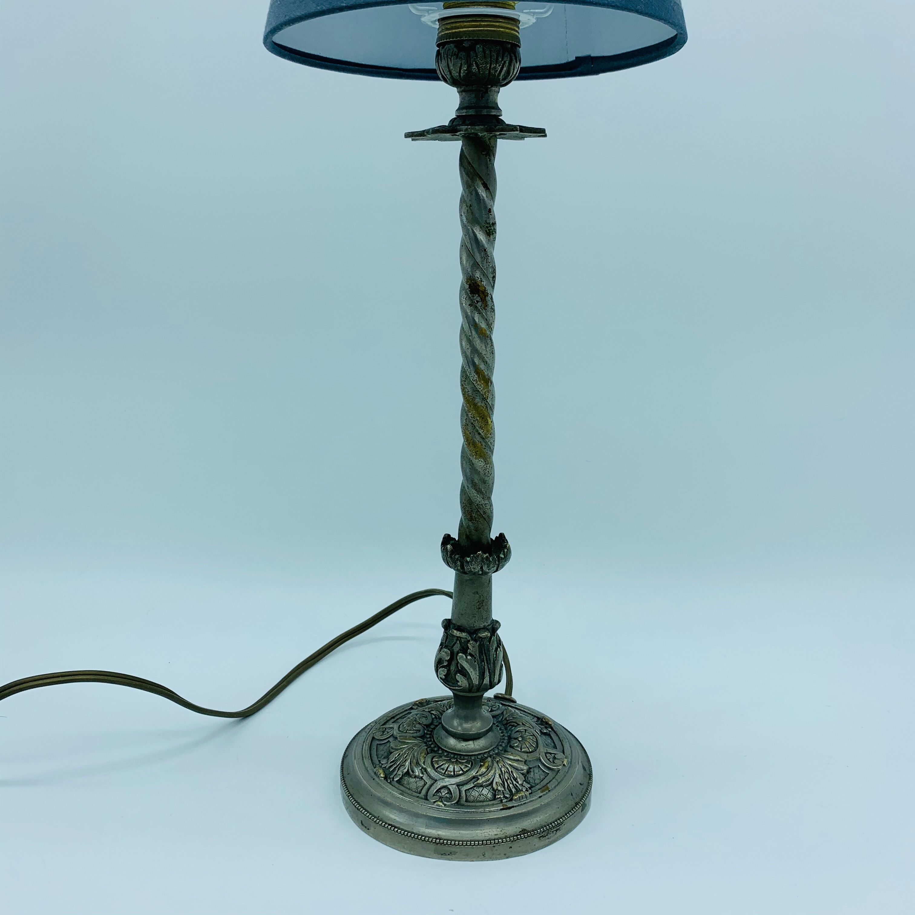 Ancient 20th brass or nickel bronze lamp