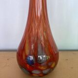 Red speckled blown soliflore vase