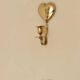 Vintage Brass Heart Shaped Wall Sconces