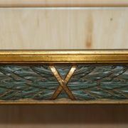 Italian vintage console with a glass mirror top.