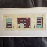 Le corbusier maison guiette 1926 lithograph