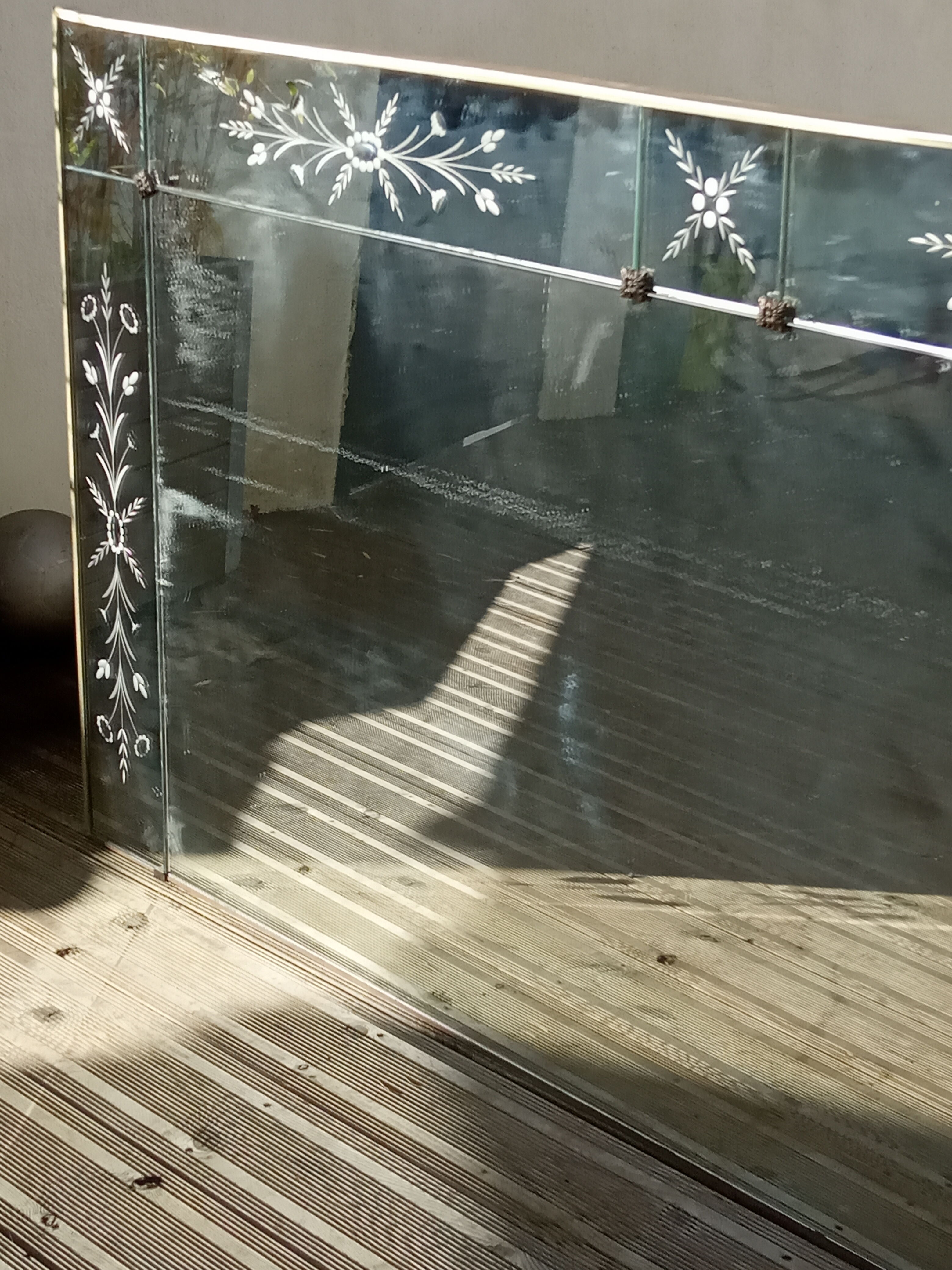 Venetian art deco brasserie mirror - 92x180cm
