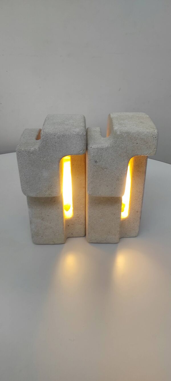 Paire de lampes en pierre.  Albert Tormos  1970