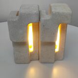 Paire de lampes en pierre.  Albert Tormos  1970