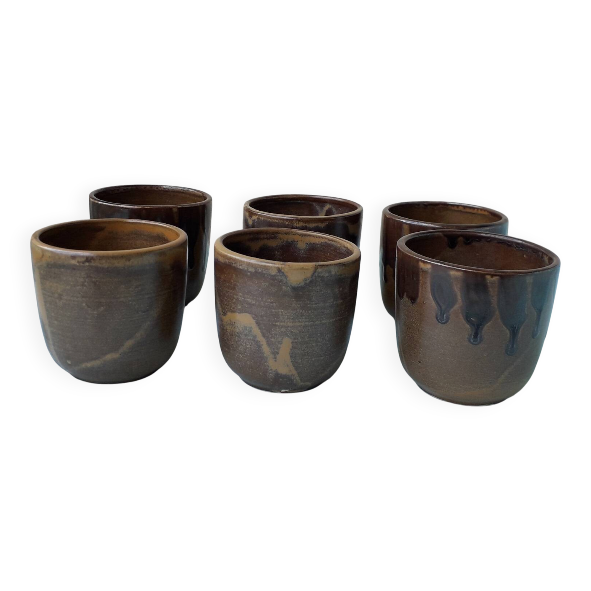 6 tasses en grès Breugnot