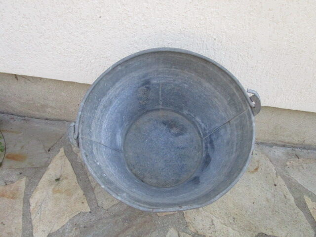 Old zinc bucket