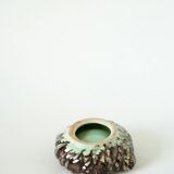 Ceramic ashtray, brown & multicoloured, 1970