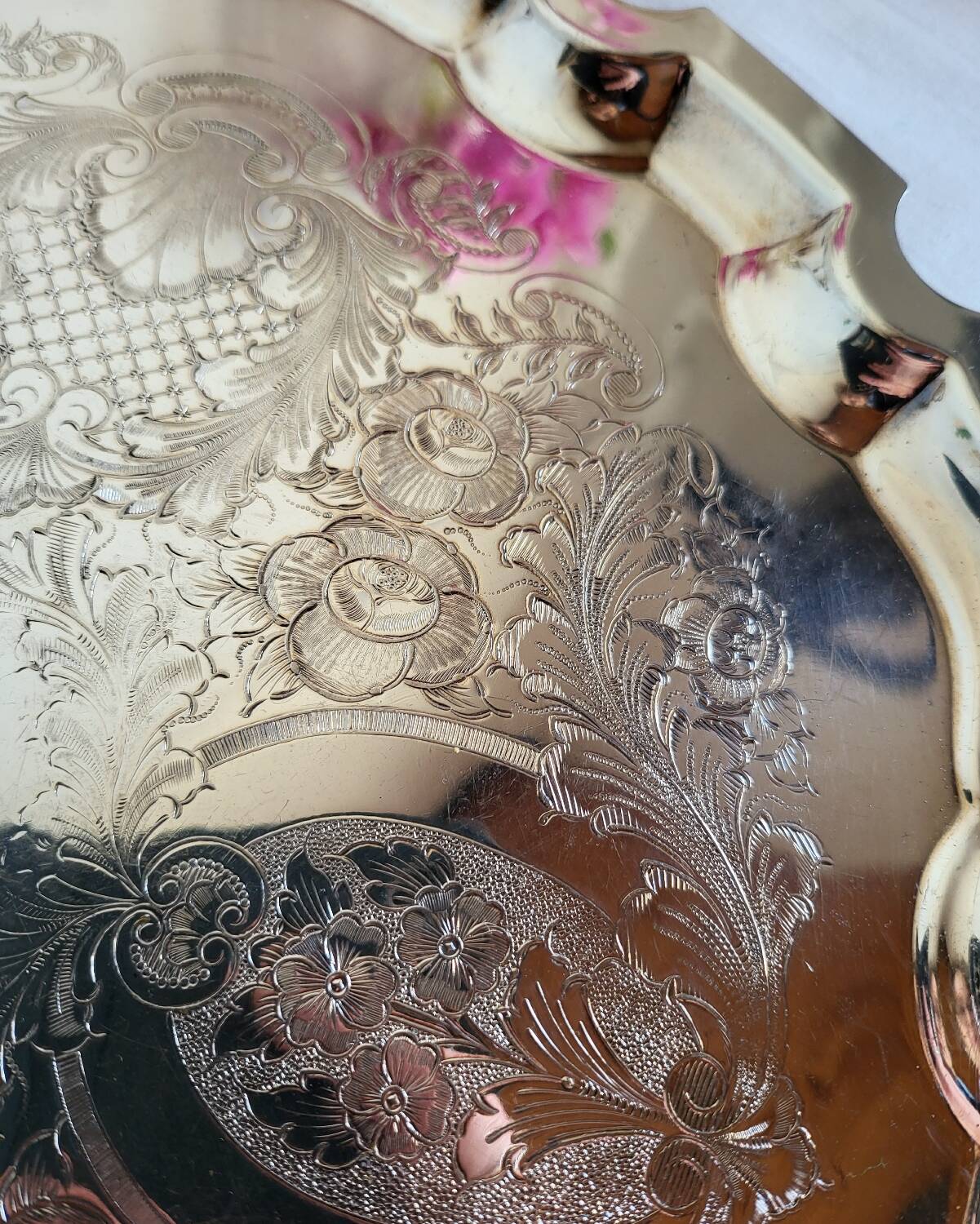Silver-plated service tray English