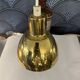 Pair of vintage 1970s gold perforated metal pendant lights. 6 lots.