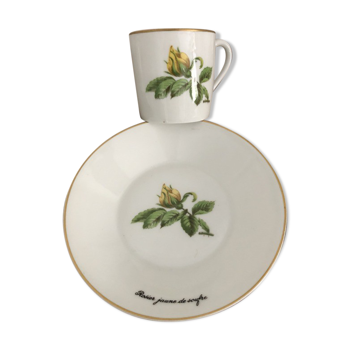 Old coffee cup and saucer