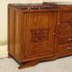 Buffet en noyer massif et marbre noir