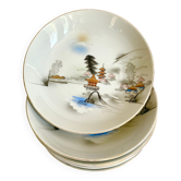 8 Hayashi Kutani bowl plates, Chinese porcelain