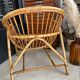 Vintage adult rattan armchair basket