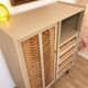 60s/70s wardrobe in wood and rattan