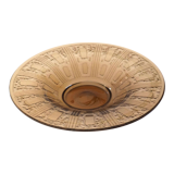 Verror dish engraved smoked glass