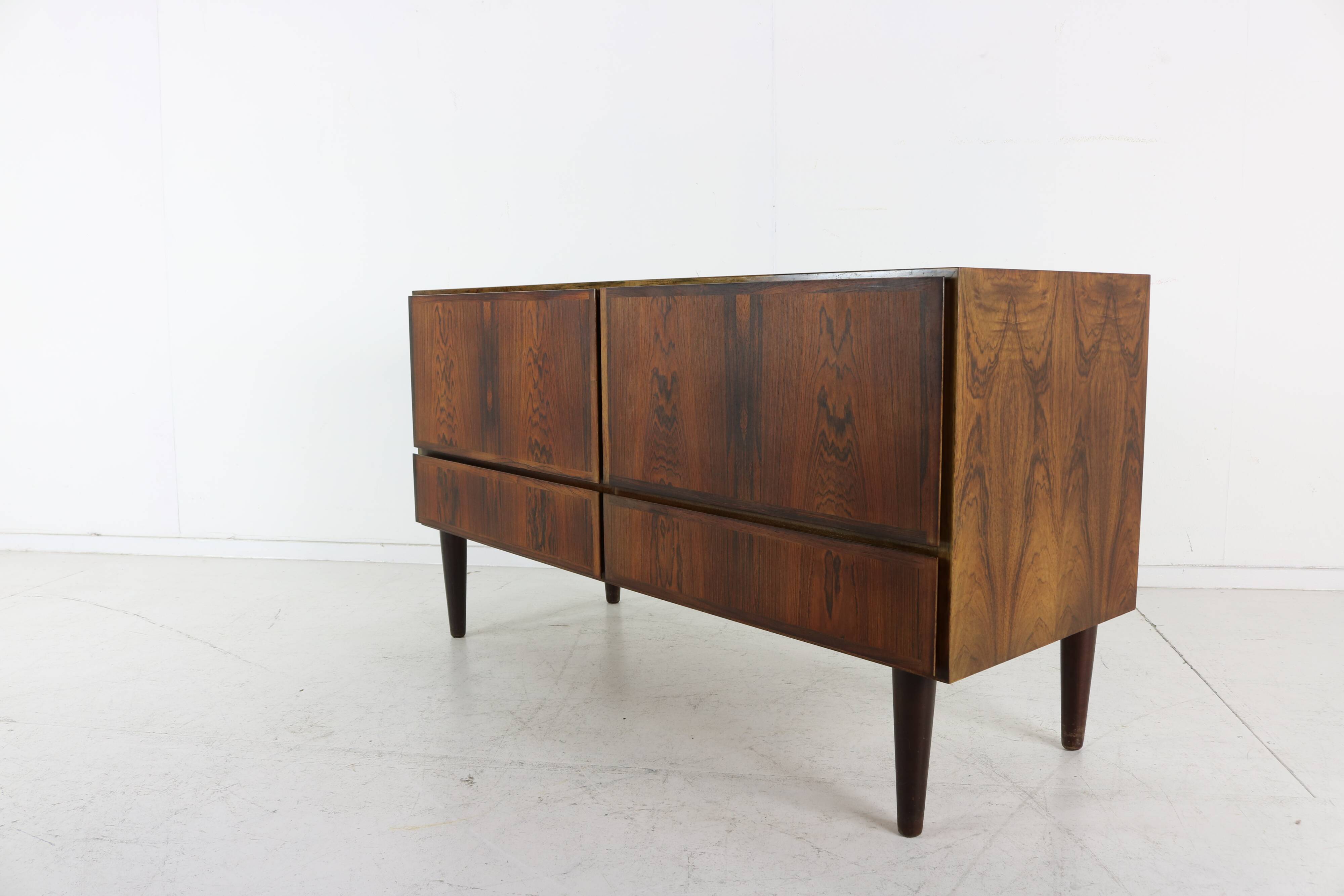 Rosewood office cabinet with 2 large heavy drawers