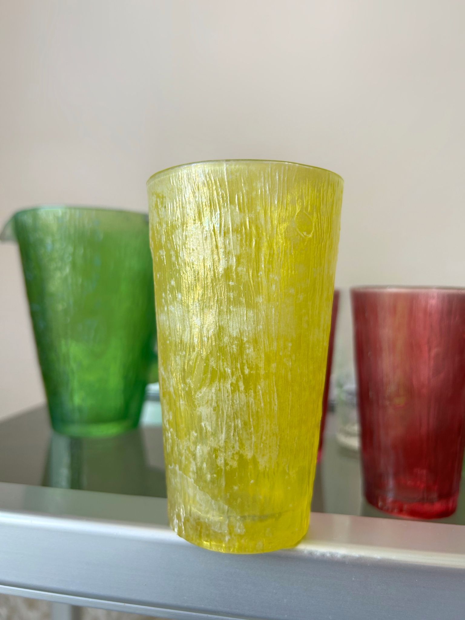 Carafe et verre années 70