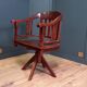 Mahogany office chair with swivel function