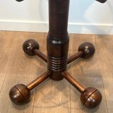 Portemanteau brutaliste en chêne sculpté de Charles Dudouyt