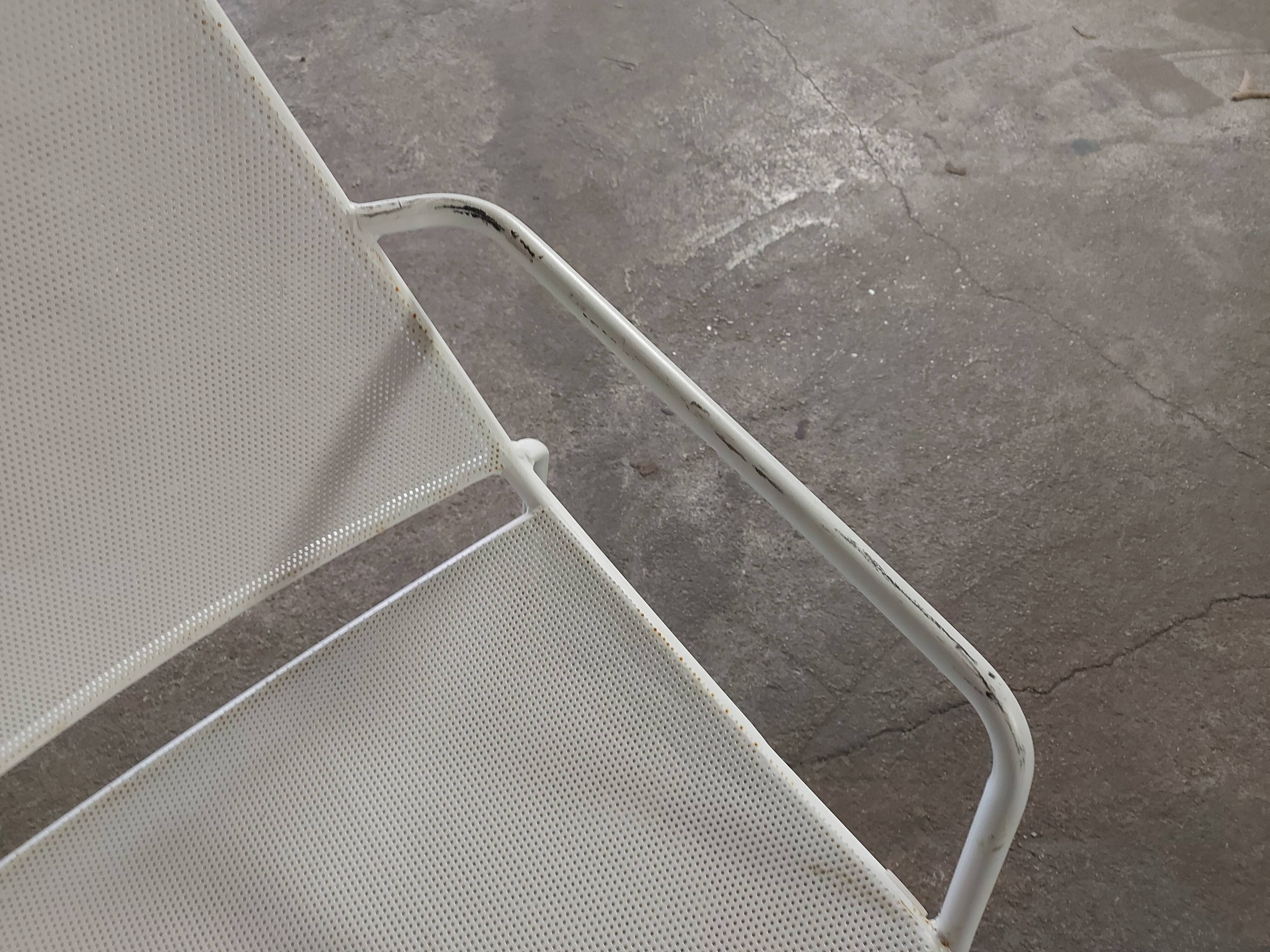 Vintage garden metal armchair