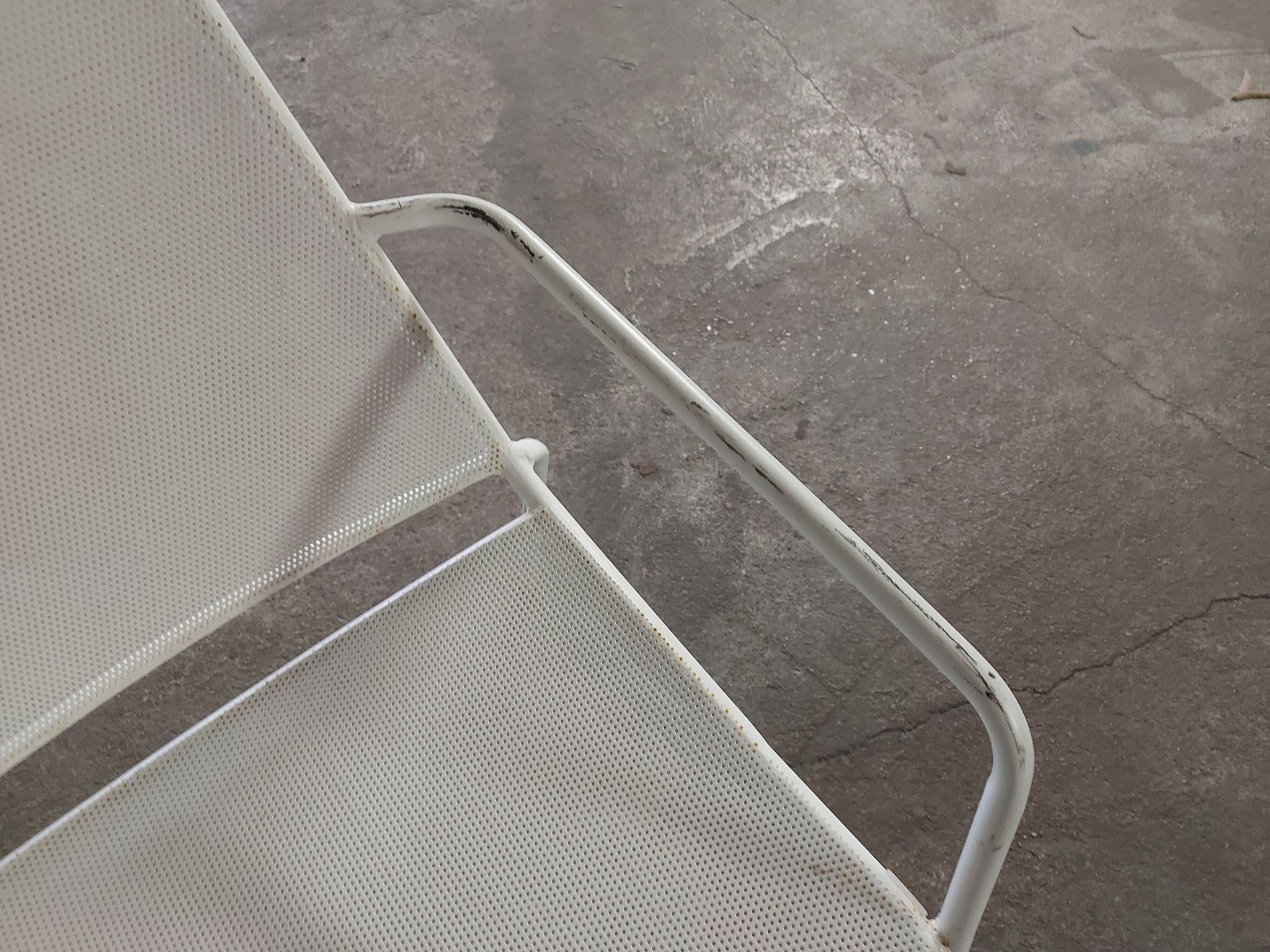 Fauteuil en métal de jardin vintage