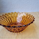 Amber glass salad bowl