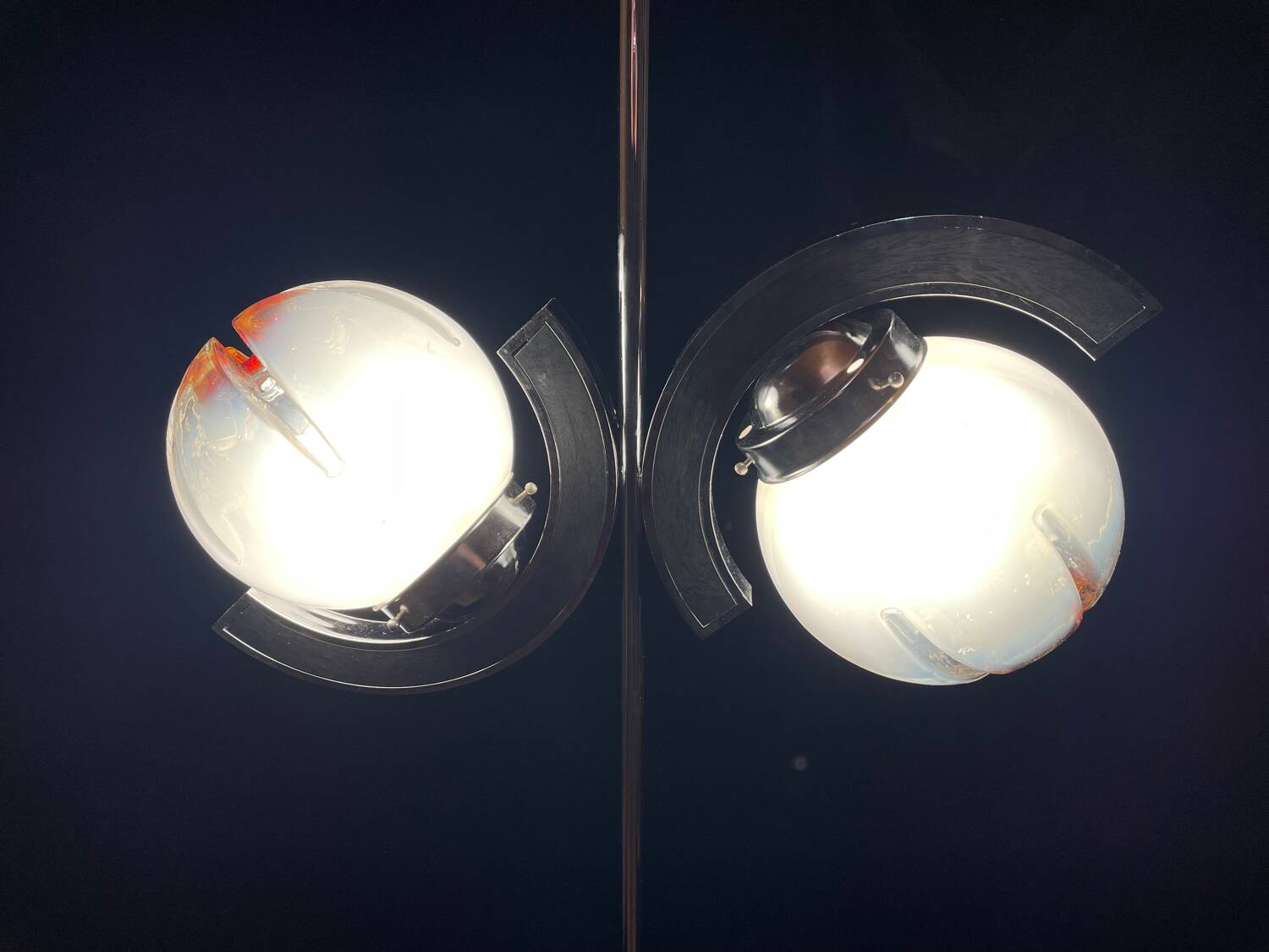 Space Age floor lamp, Murano shade, 1970s.