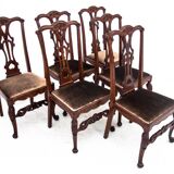 Table et chaises anciennes du 19ème siècle, Europe occidentale.