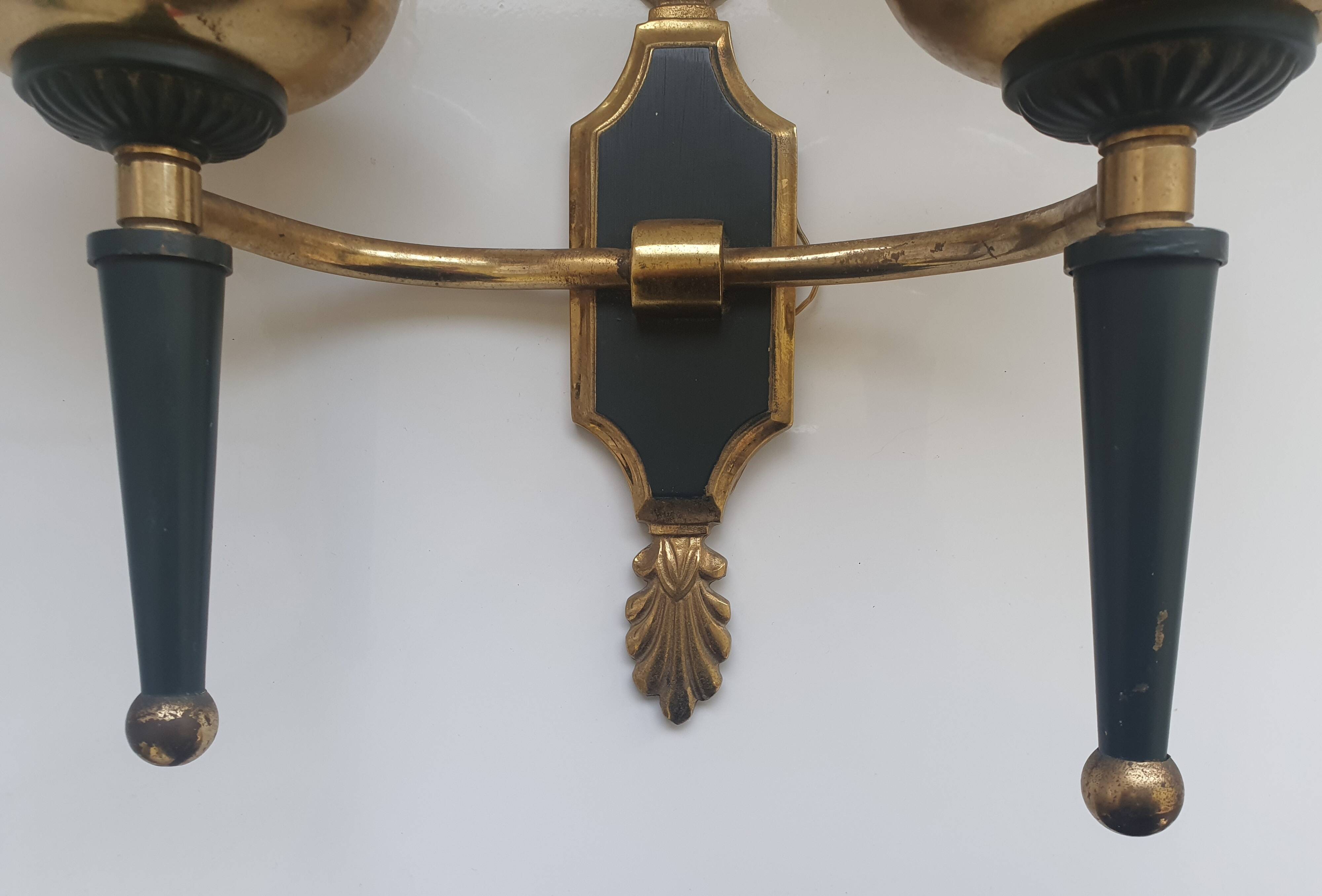 Large empire style double light wall light