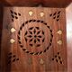 Vide poche marocain, bois et fleurs en laiton incrustées