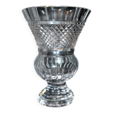 Bohemian cut crystal Medici vase signed TW & Co