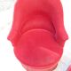 Paire de fauteuils crapaud velours rouge