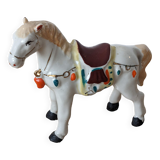 Painted porcelain horse statuette