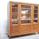 Vintage wooden glass bookcase cabinet