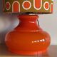 Naxos orange opaline lamp - vintage fabric from the 70s