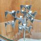 Vintage chrome candlesticks BMF Fritz Nagel 'Vogelflug'