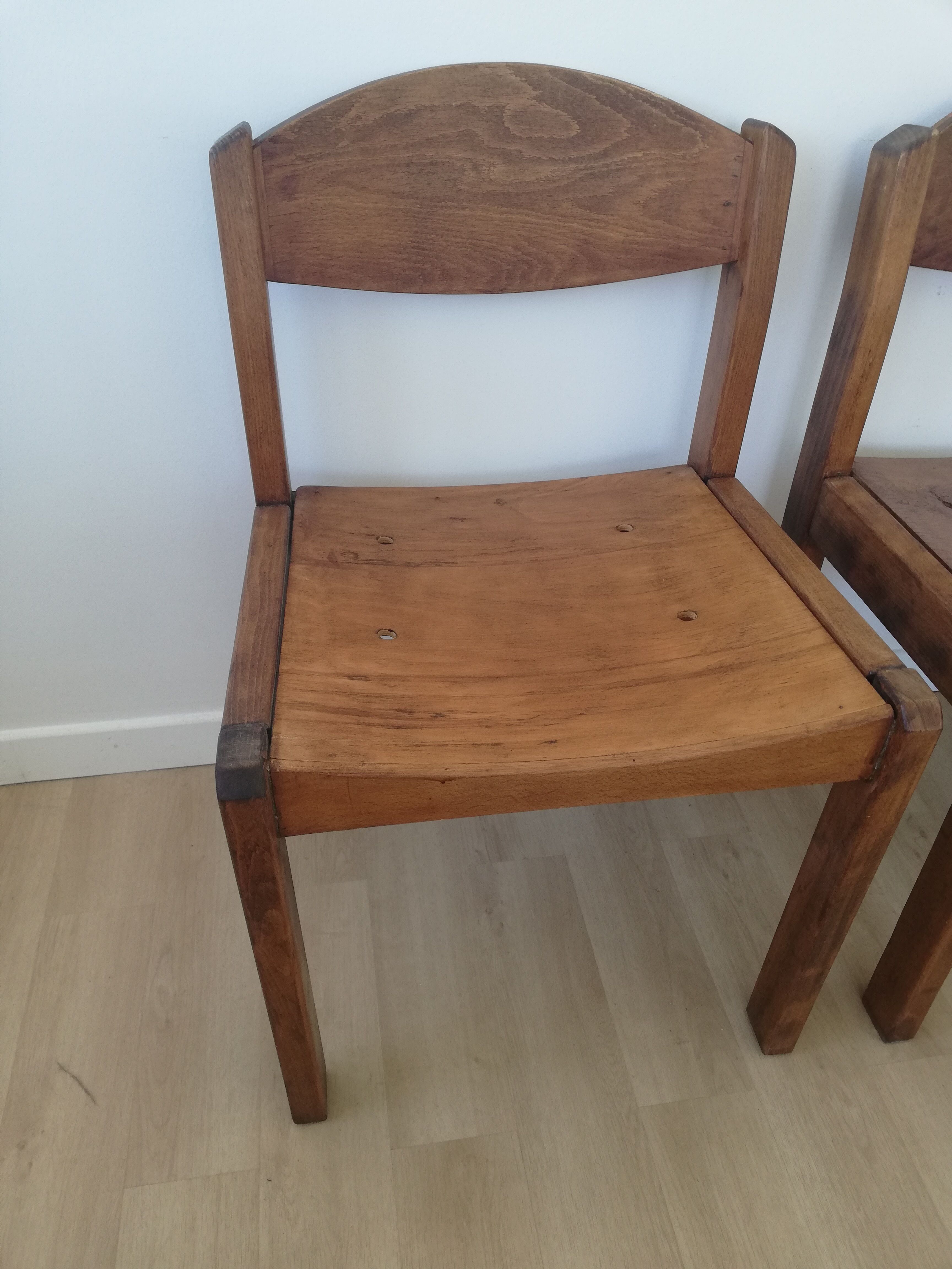 Lot of three vintage baumann chairs