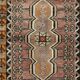 Vintage Scatter Rug. Turkish Accent Rug. Door Mat. Handmade Bat Mat